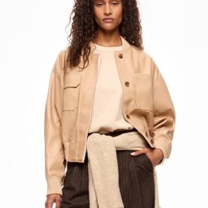 3.1 Phillip Lim 
Faux Leather Mixed Pocket Bomber